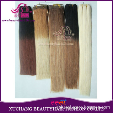 Double Drawn Ombre Color Remy Human Hair Weft Extension